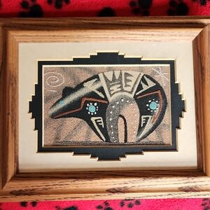 Geometric Black and Brown Bear Art Painting